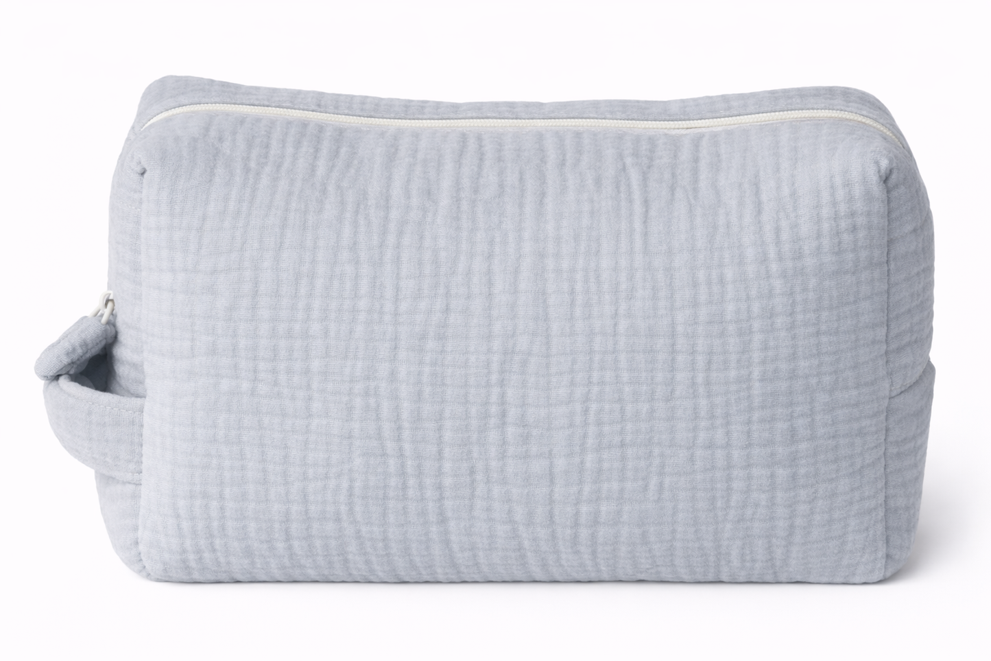 Trousse toilette en gaze coton Gris