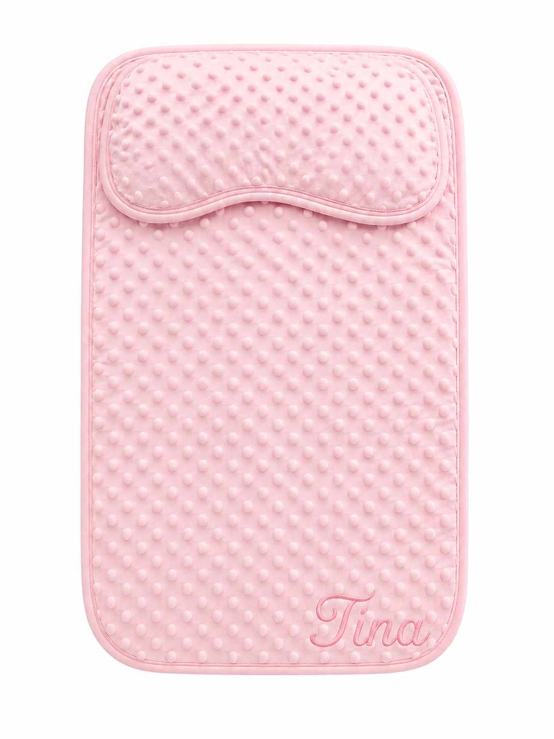 Matelas à Langer tapis de Change Confortable avec Appui-Tête Intégré Rose claire