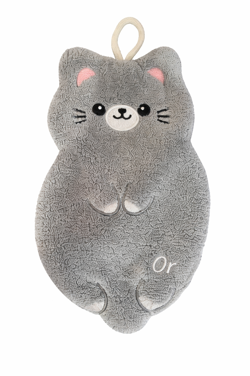 Doudou bébé doux et moelleux – dès la naissance en forme de chat gris