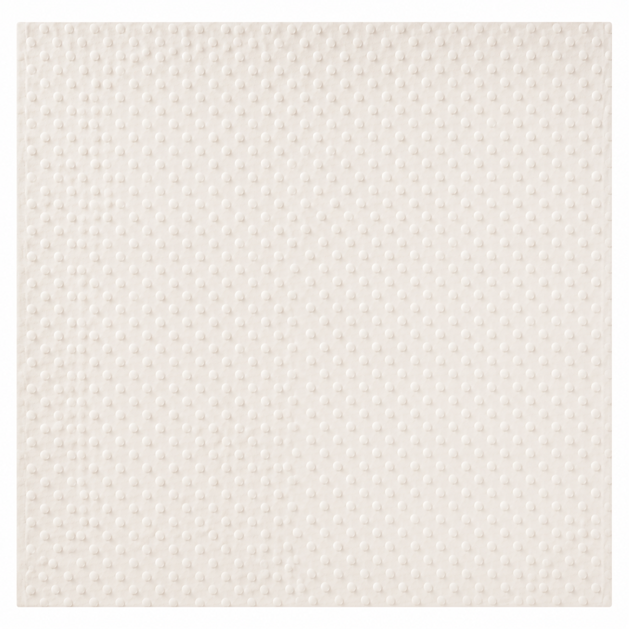 Plaid Bébé Ultra Doux – Couleur Unie à pois et Personnalisable Blanc