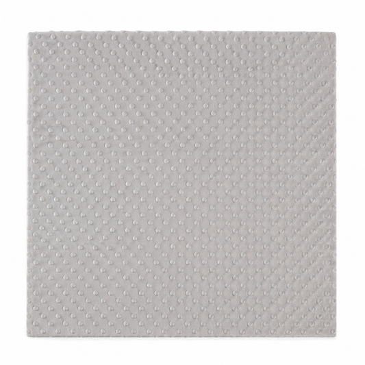 Plaid Bébé Ultra Doux – Couleur Unie à pois et Personnalisable Gris