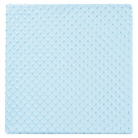 Plaid Bébé Ultra Doux – Couleur Unie à pois et Personnalisable Bleu ciel