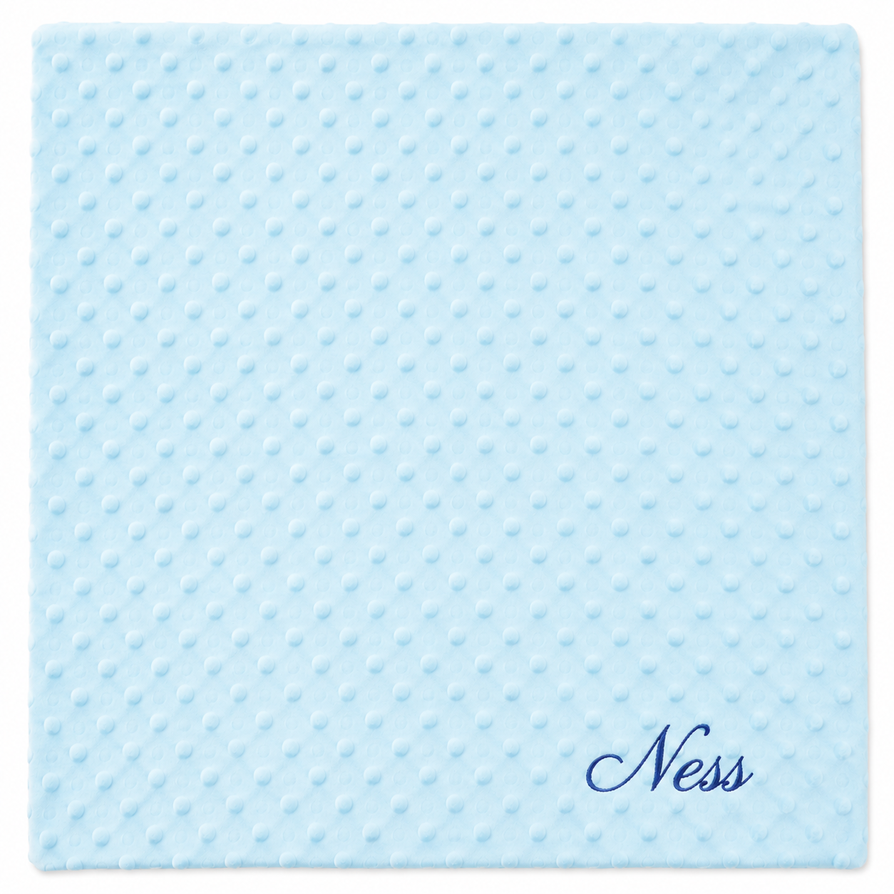 Plaid Bébé Ultra Doux – Couleur Unie à pois et Personnalisable Bleu ciel