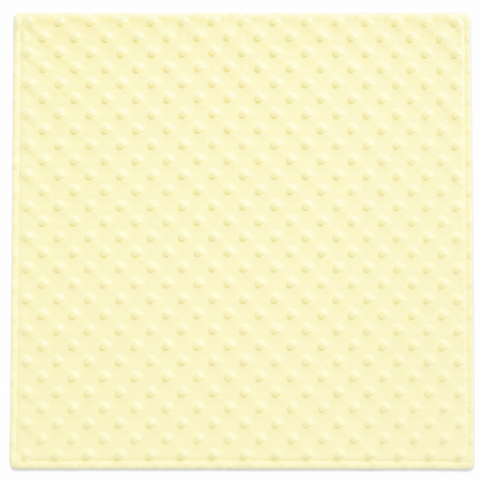 Plaid Bébé Ultra Doux – Couleur Unie à pois et Personnalisable Jaune