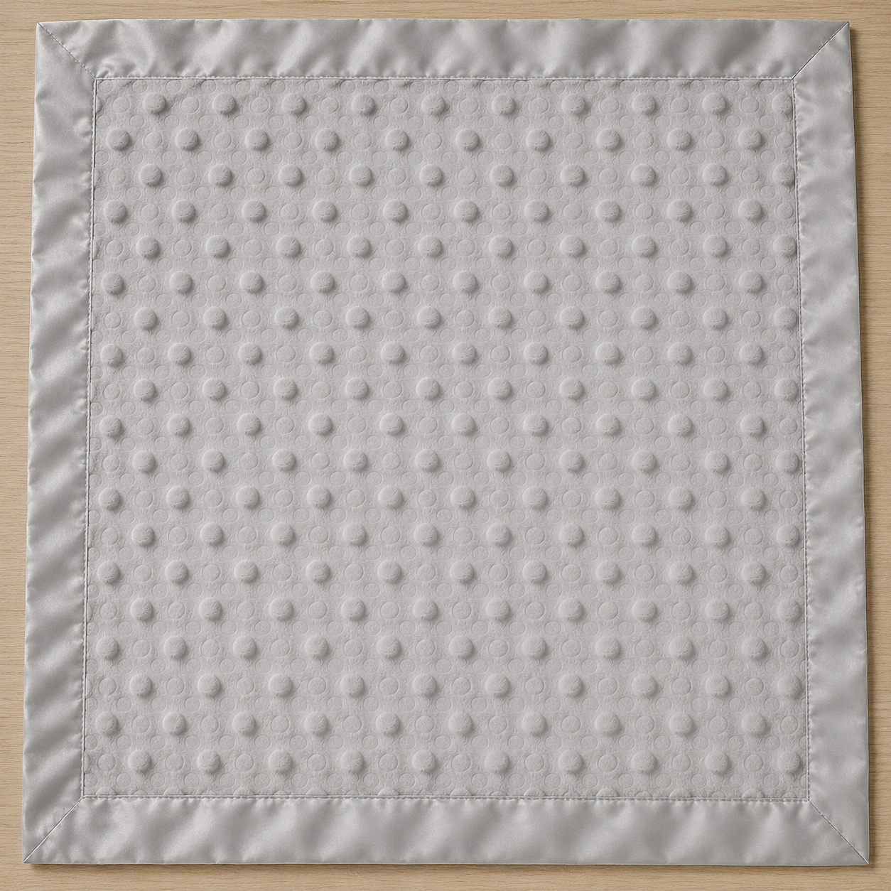 Plaid Bébé a pois  avec Doudou Lapin Assorti – Ultra Doux et Personnalisable Gris