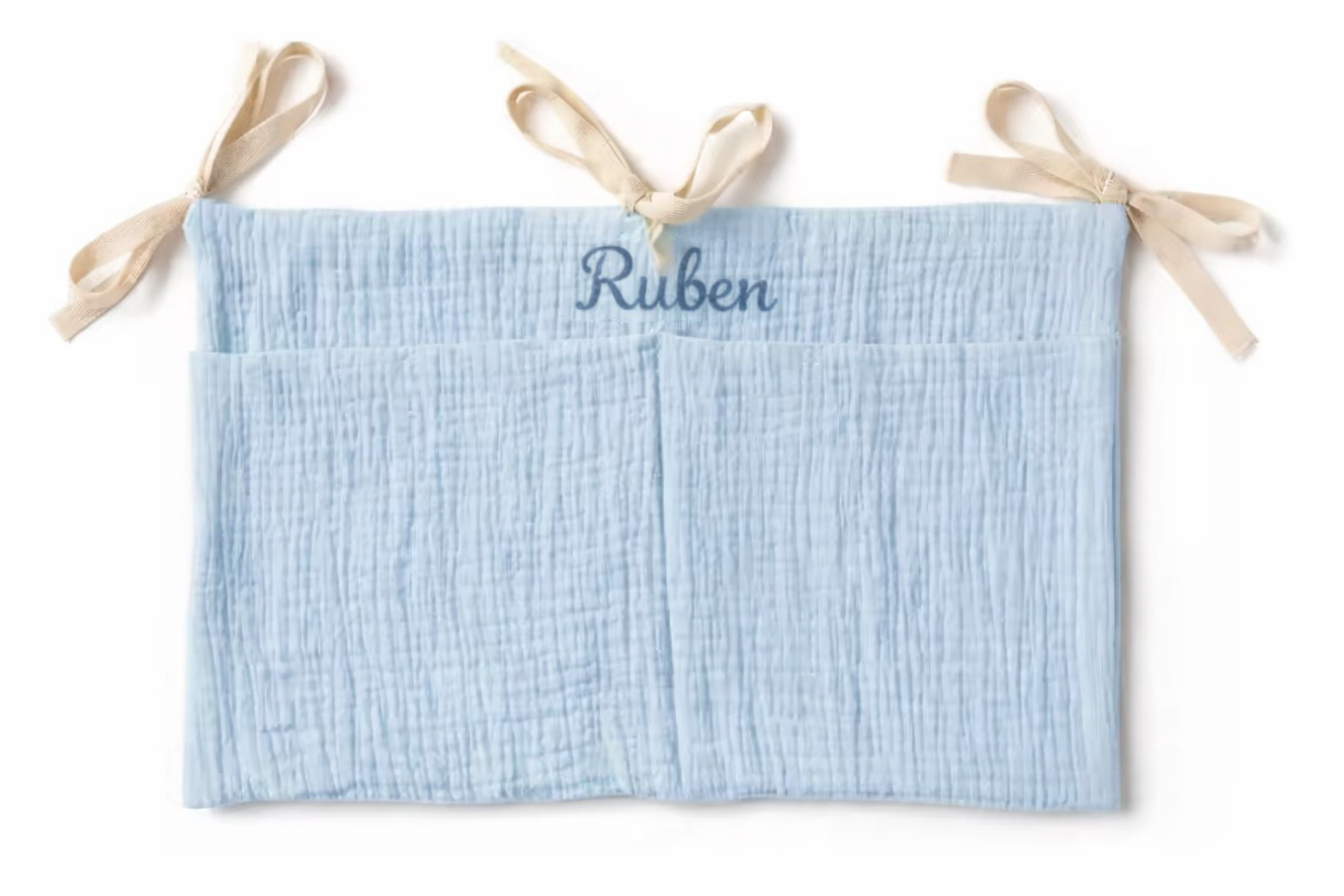 Sac organisateur de rangement pour lit d’enfant Bleu
