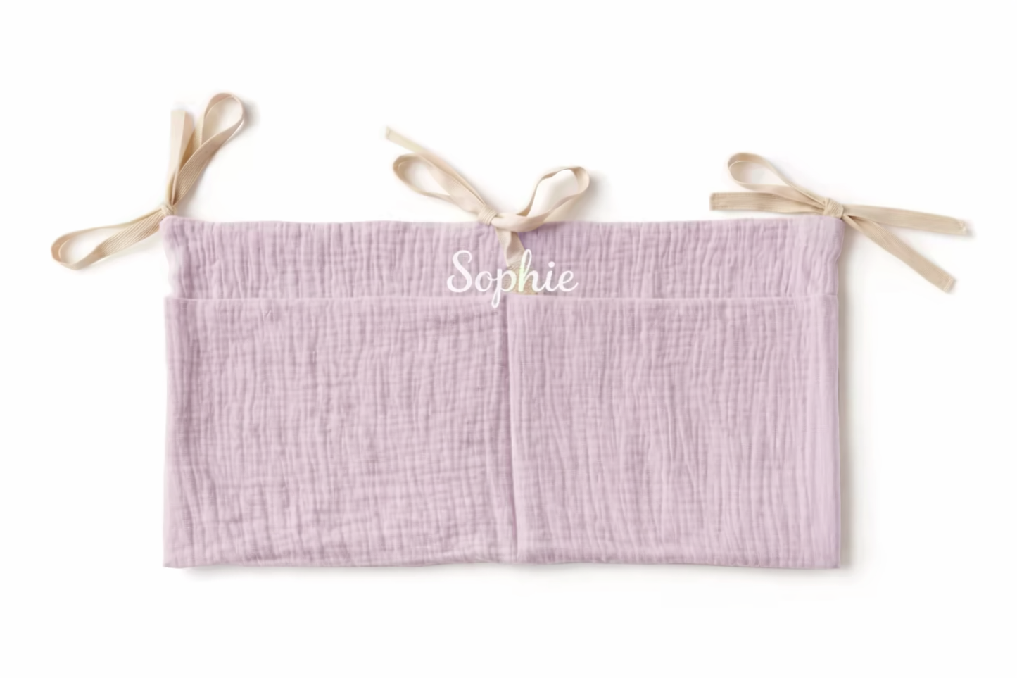 Sac organisateur de rangement pour lit d’enfant  Rose