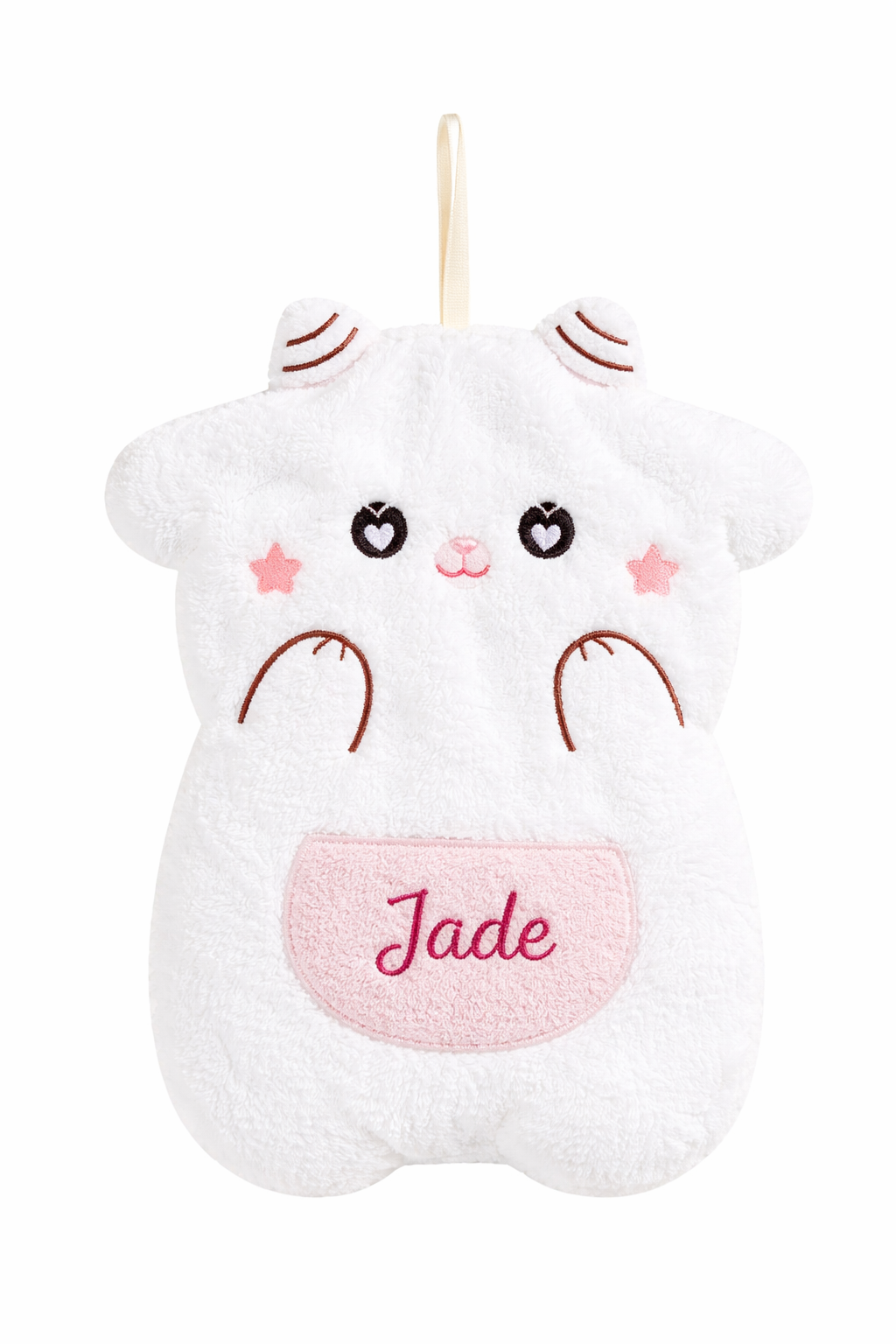 Doudou en forme de souris blanche