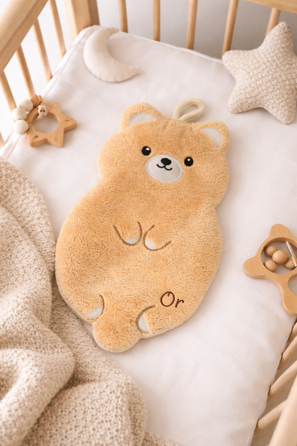 Doudou bébé doux et moelleux – dès la naissance en forme de chat brun