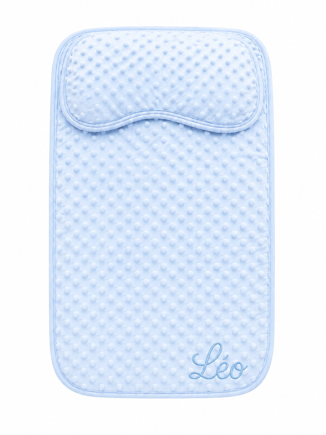 Matelas à Langer tapis de Change Confortable avec Appui-Tête Intégré Bleu Ciel