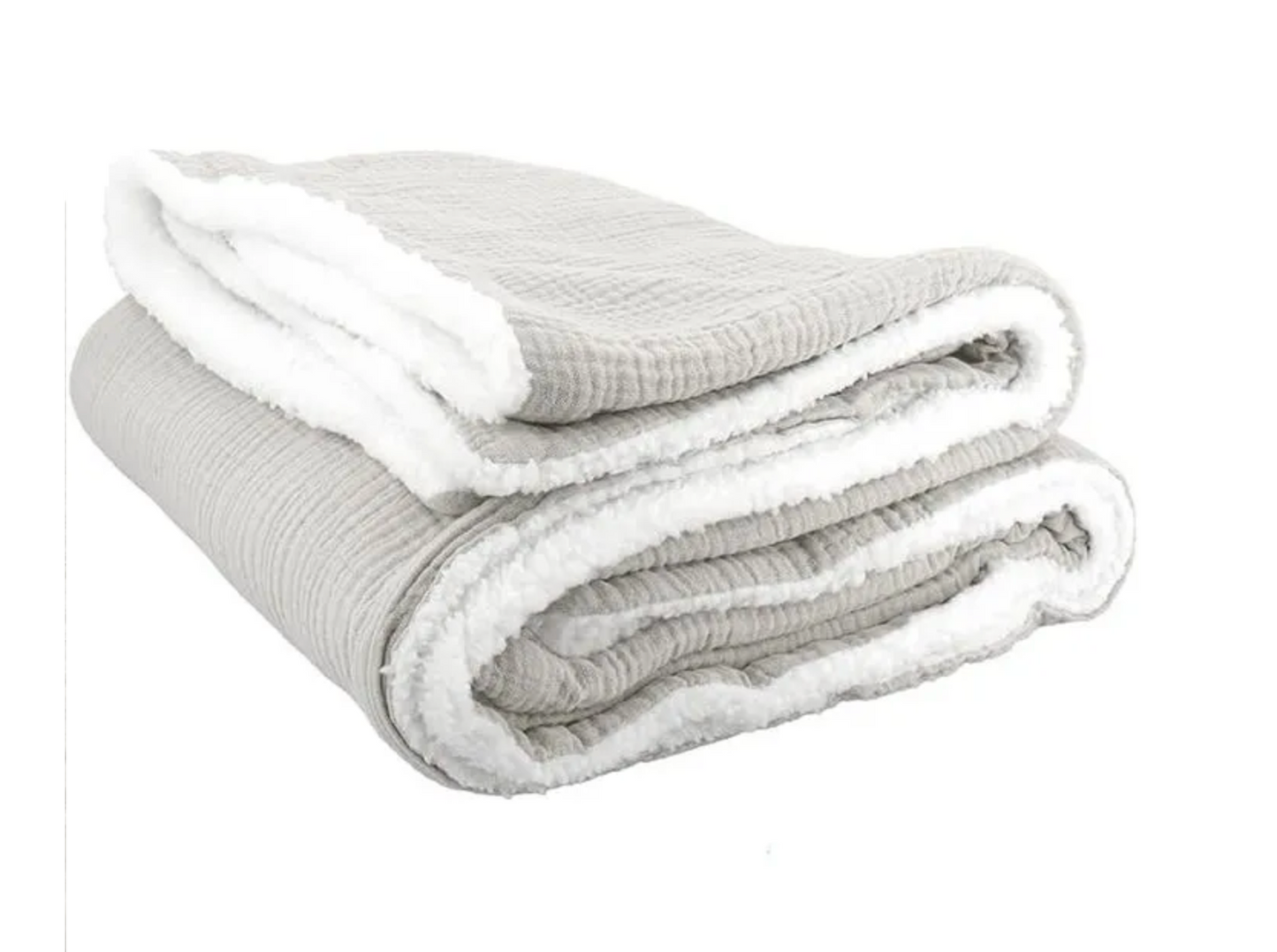 Couverture naissance douce – Style minimaliste blanc gris  