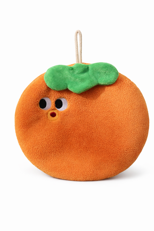 Doudou bébé fruit doux avec boucle – Peluche moelleuse et ludique dès la naissance  Orange