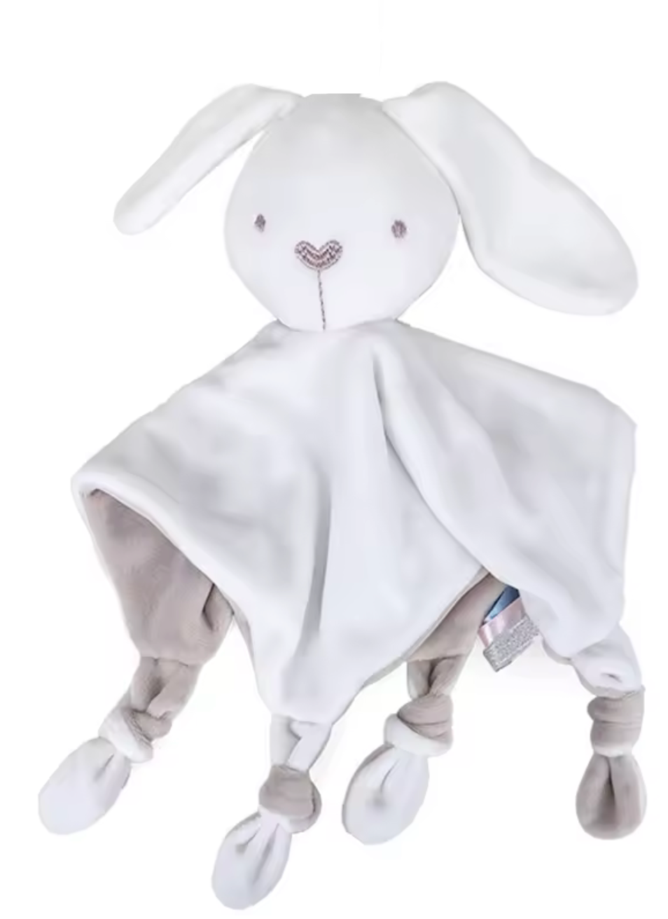 Doudou bébé lapin personnalisé avec prénom – Doudou plat doux et rassurant dès la naissance
