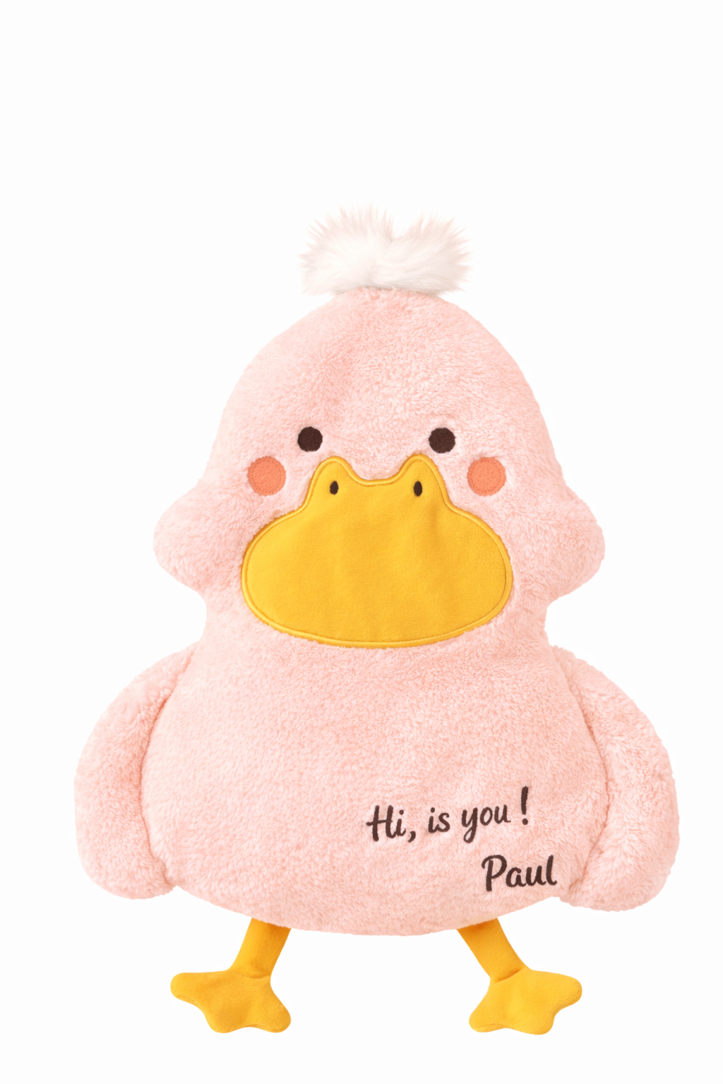 Doudou bébé peluche douce en forme d’animal – Compagnon de réconfort moelleux dès la naissance Rose Prenom 
