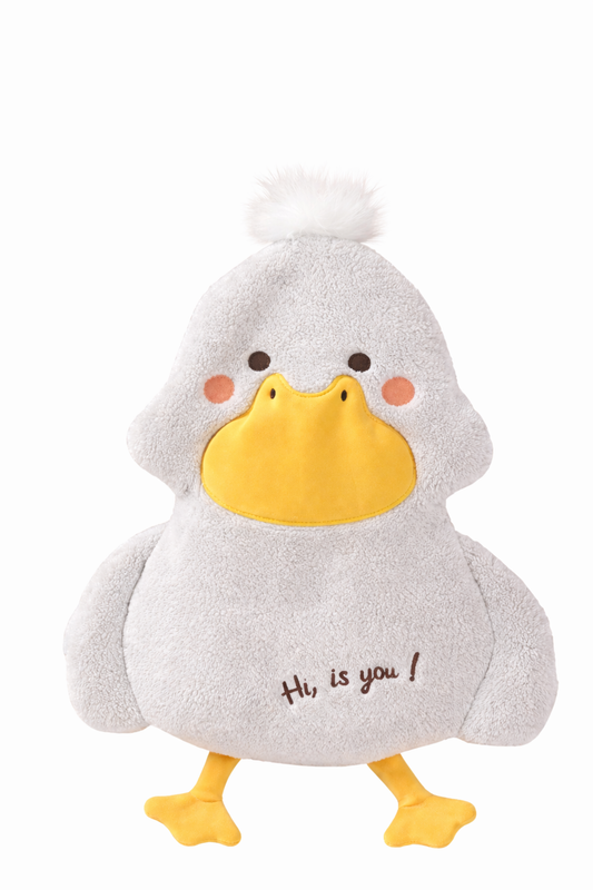 Doudou bébé peluche douce en forme d’animal – Compagnon de réconfort moelleux dès la naissance canard broder