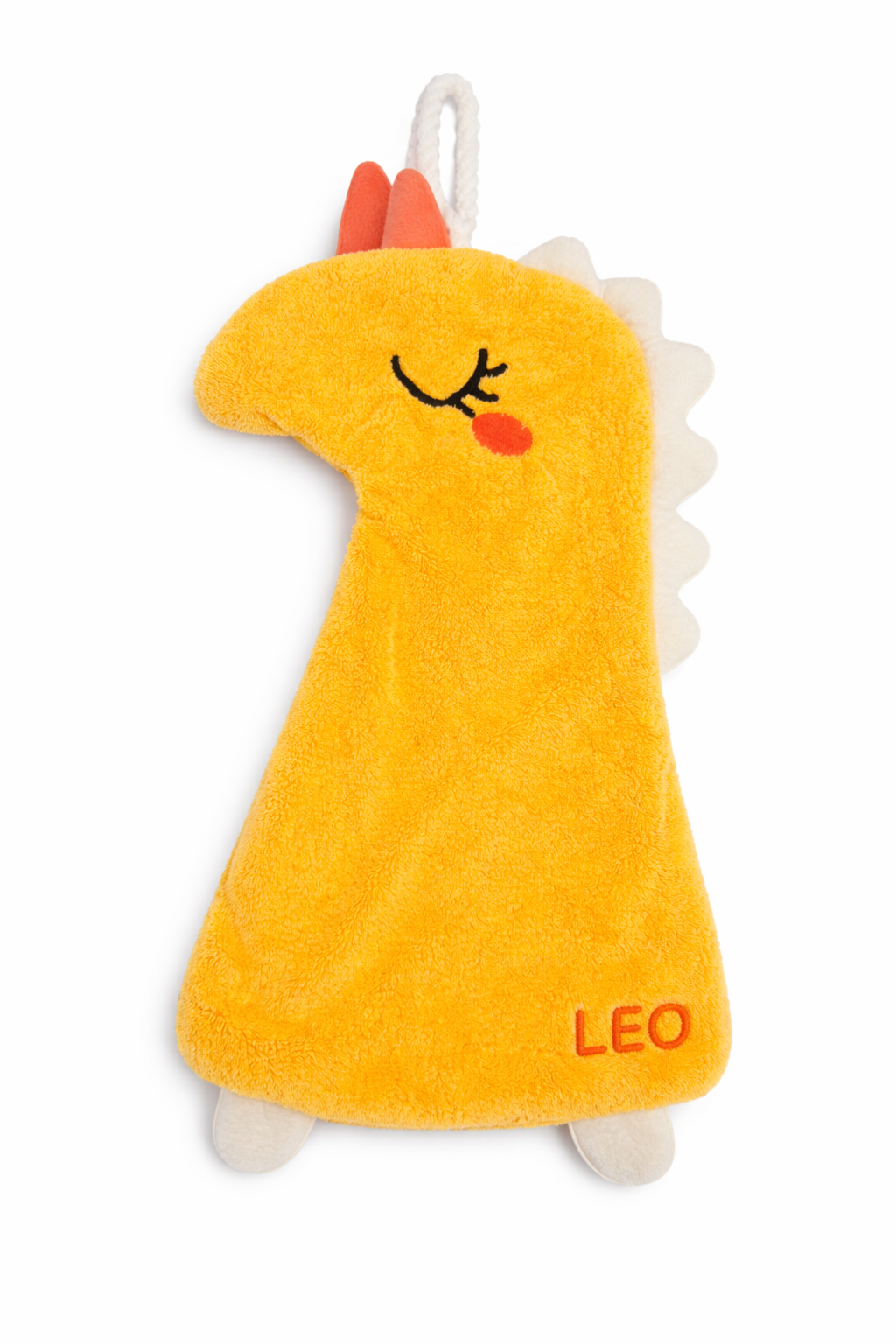 doudou licorne  personnalisé leo broderie orange cadeau bébé garçon original