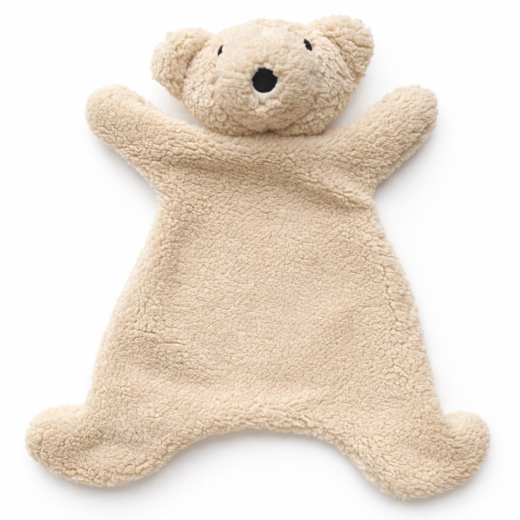 Ce doudou ours beige moelleux accompagne bébé au quotidien. Ultra doux et rassurant, il devient vite son compagnon préféré pour dormir et jouer.