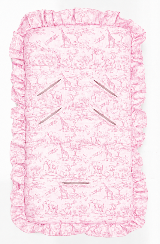 Matelas_de_poussette_avec_b_b_motif_safari_rose_avec_volant