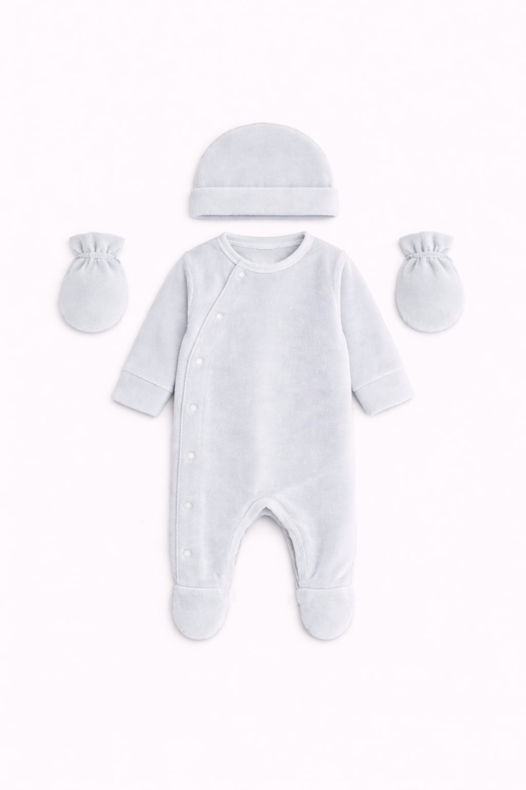 Pyjama bébé avec accessoires assortis gris
