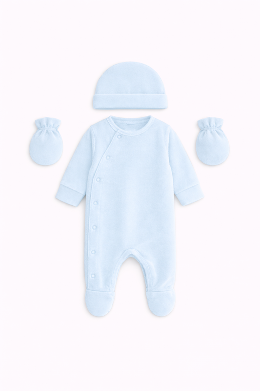 Pyjama bébé avec accessoires assortis bleu 