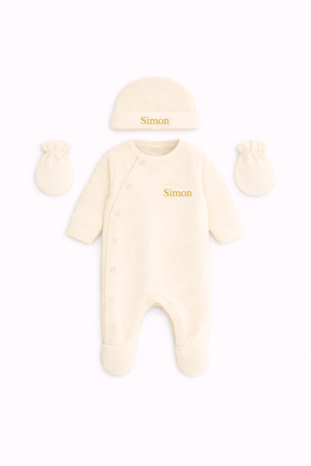 Pyjama bébé avec accessoires assortis broderie prenom 