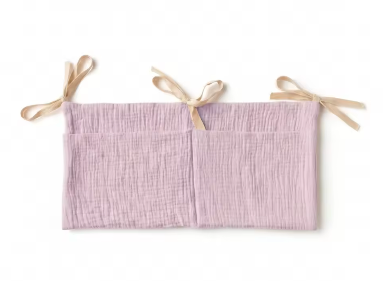 sac de rangement pour lit bébé en tissu avec attaches, organisateur de lit enfant pratique pour chambre bébé Rose
