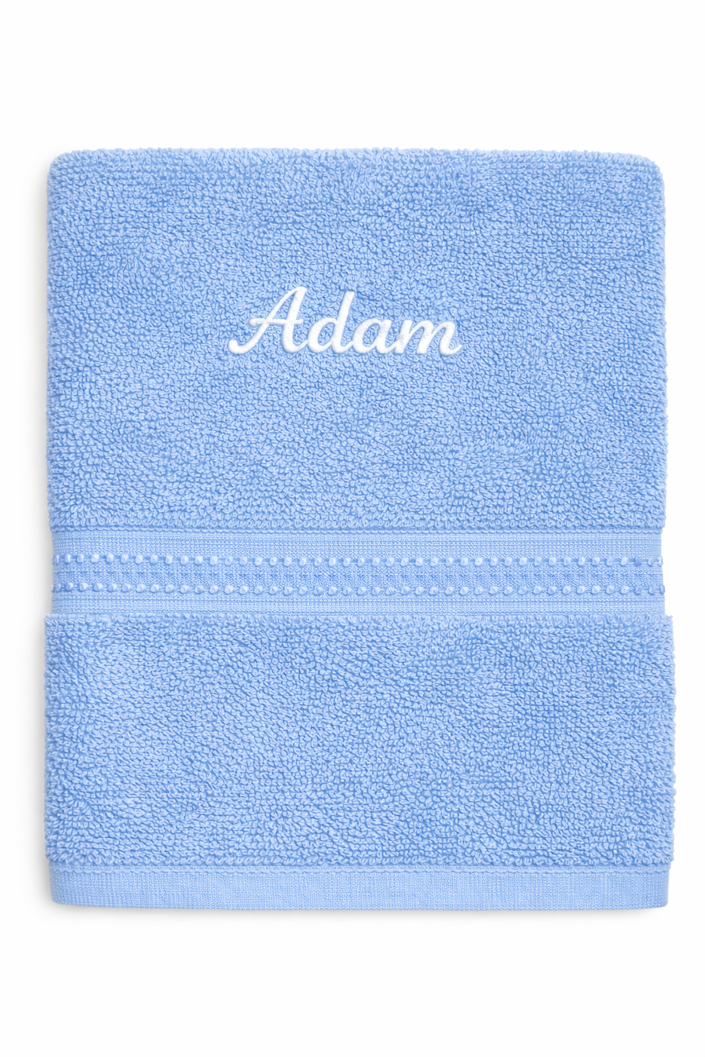 Serviette éponge de bain Bleu Grand format 70 × 140 cm personnalisée