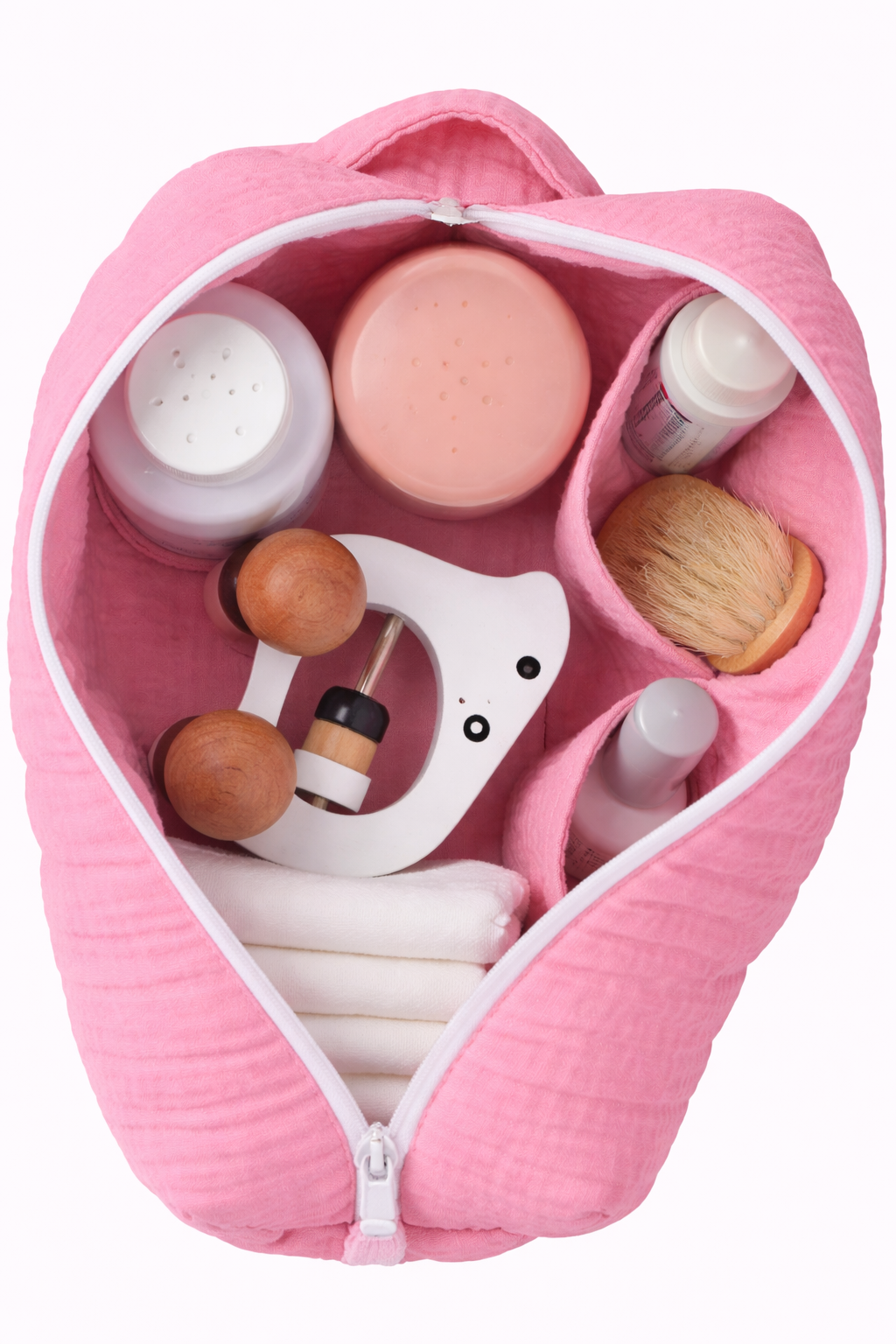 Trousse bébé personnalisée en gaze de coton – Organisateur élégant, maternité et voyage