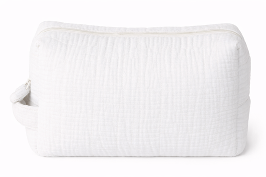 Trousse de toilette bébé en gaze de coton personnalisée – Organisateur sac à langer, maternité, idée cadeau naissance