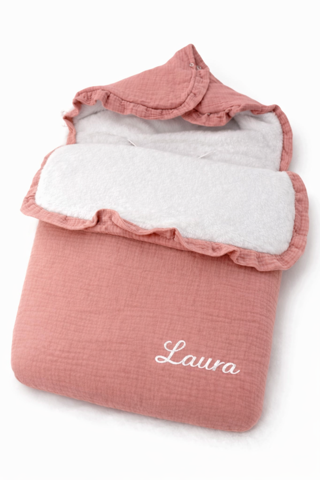 nid d’ange bébé Rose en tissu doux avec intérieur chaud pour poussette