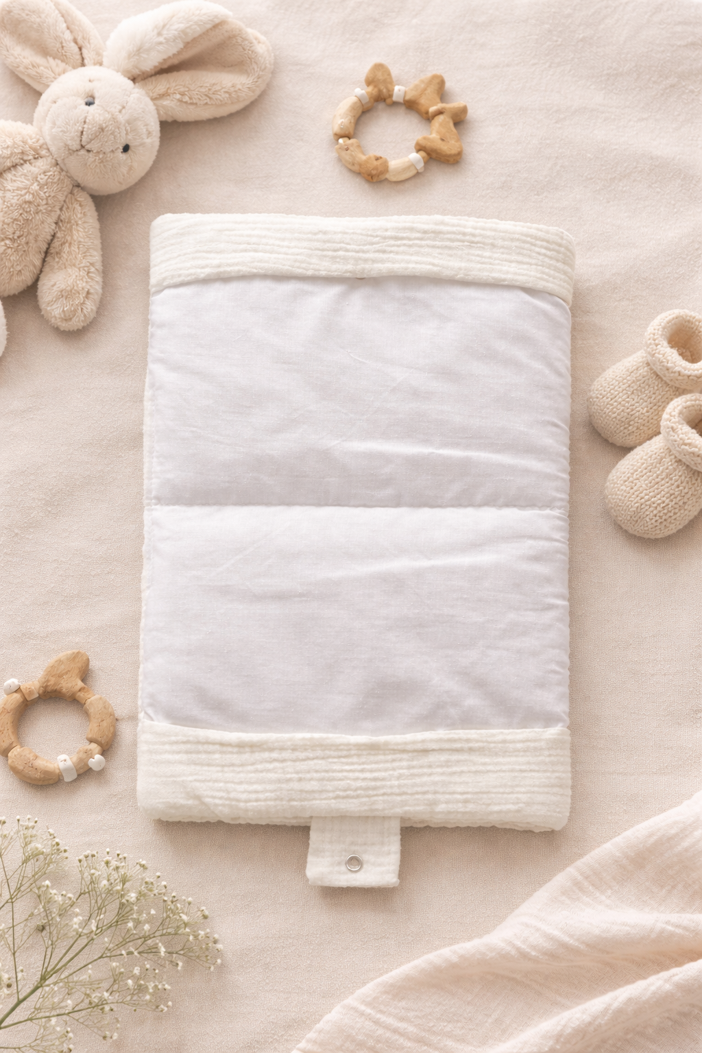 ouvert Protège carnet de santé bébé – Douceur et élégance
